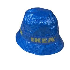 Ikea Bucket Hat Knorva‎ Frakta with Lining Vent Holes Rain Hat One Size Logo